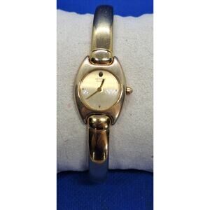 Citizen Quartz Women's Gold Tone Gold-Dial Watch- 5421-S76426- New Battery